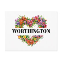 Ver Atrás - Postcarta Cardíaca Floral