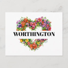 Postal Ver Atrás - Postcarta Cardíaca Floral