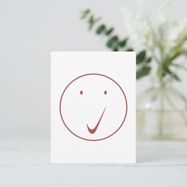 Postal Ver cara - Marcado/Negro. (Anverso de pie)