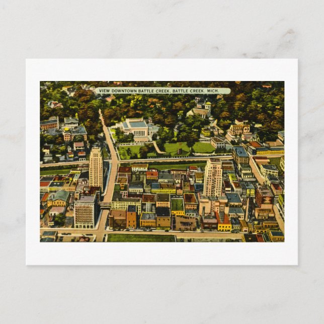 Postal Ver el Creek de la batalla del centro de Michigan  (Anverso)