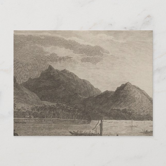 Postal Ver Huaheine, Polinesia (Anverso)