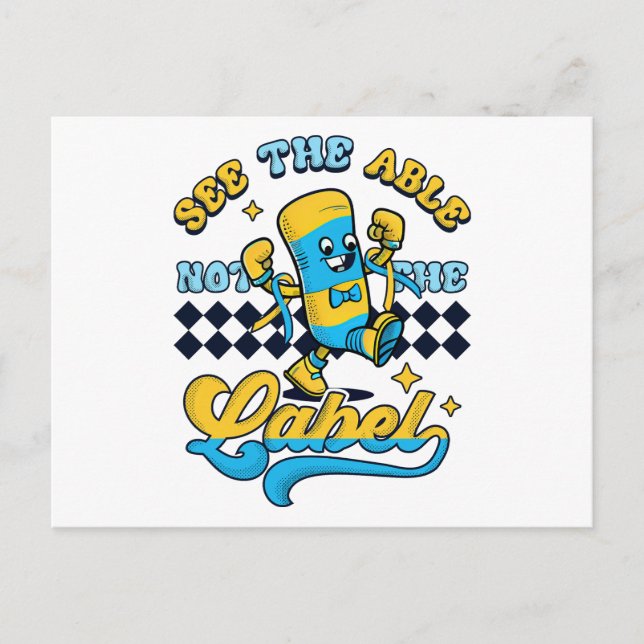 Postal ver la concienciación sobre el síndrome de apto pa (Anverso)