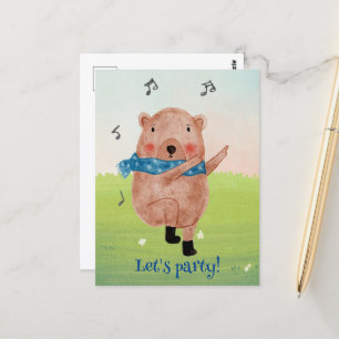 Postal Ver la música, escuchar el baile