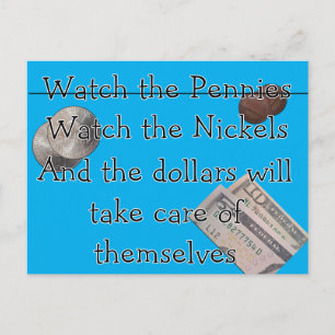 Postal Ver los centavos o nickels