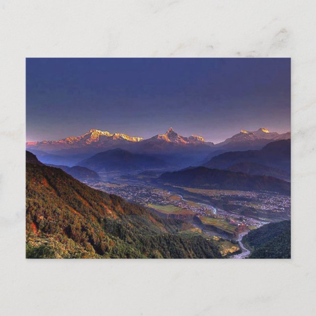 Postal Ver paisaje : HIMALAYA POKHARA NEPAL (Anverso)