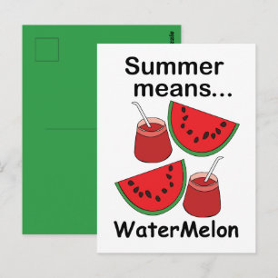 Postal Verano de Sandía Significa Fiesta de Fruta de Sand