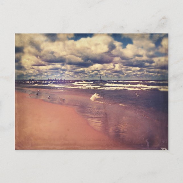 Postal Verano del lago Michigan (Anverso)