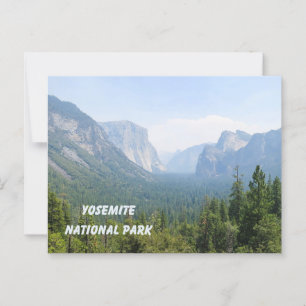 Postal Verano del Parque Nacional Yosemite en las montaña