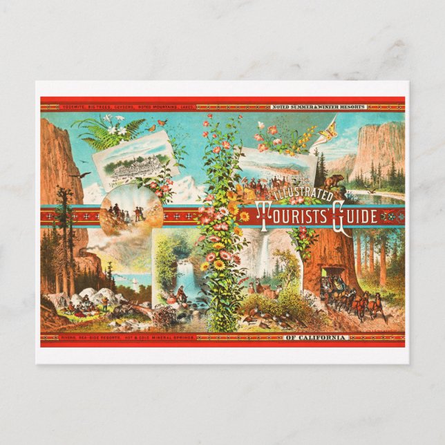 Postal Verano e invierno de California, alrededor de 1875 (Anverso)