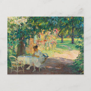 Postal Verano en el jardín Edward Cucuel