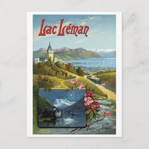 Postal Verano en el lago de Ginebra, Suiza