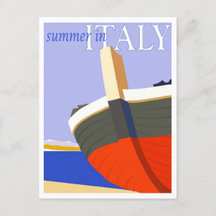 Postal Verano en Italia, viajes retro
