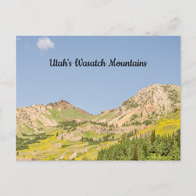 Postal Verano en las montañas Wasatch (Anverso)