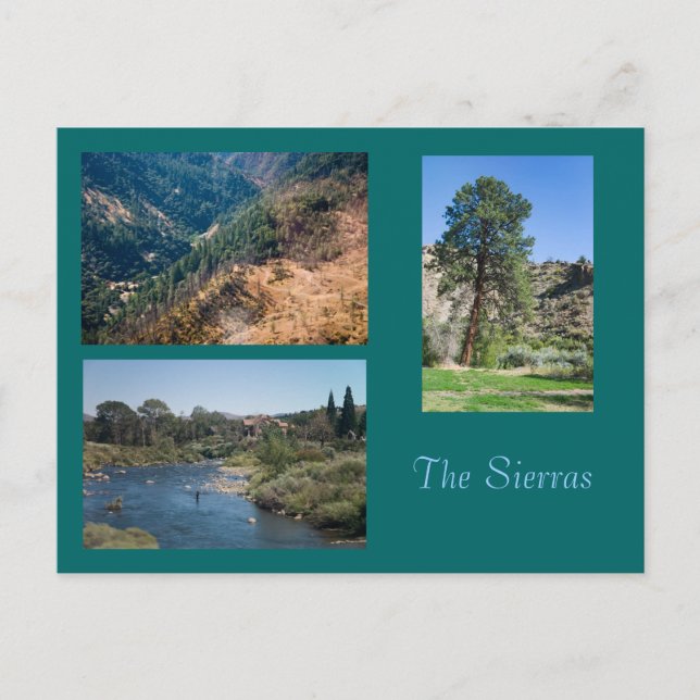 Postal Verano en las sierras (Anverso)