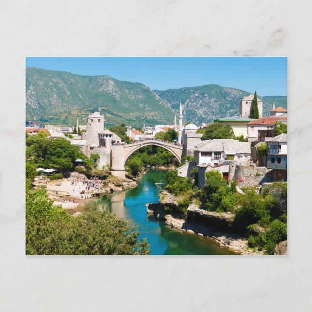 Postal Verano en Mostar (Anverso)