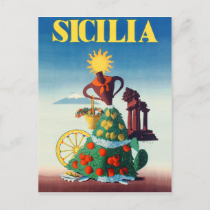 Postal Verano en Sicilia, Italia