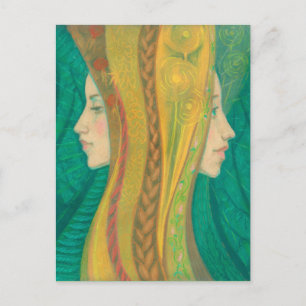Postal Verano, Fantasía Surreal Arte Magia Diosa Forestal