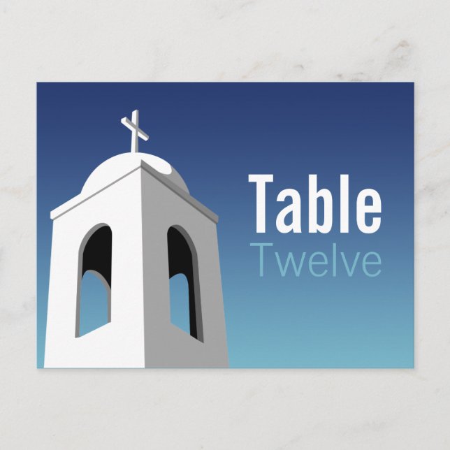 Postal Verano Mediterráneo, mesa número (Anverso)