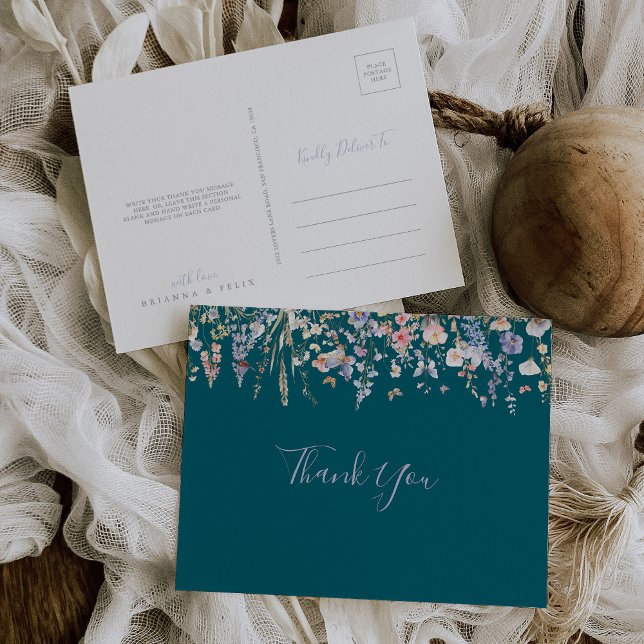 Postal Verano Multicolor Flor Verde Gracias (Subido por el creador)