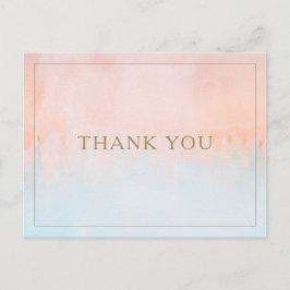 Postal Verano Sunset Watercolor Boda Gracias