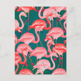 Postal verano tropical flamingo
