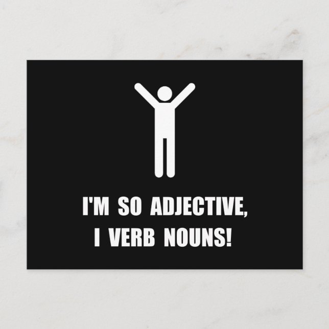 Postal Verbo adjetivo Nouns (Anverso)