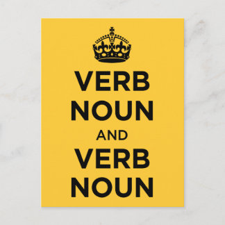 Postal Verbo nuevo y verbo nuevo - mantener la calma y se