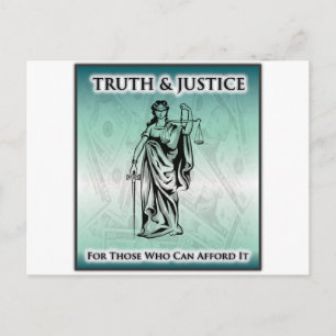 Postal Verdad y justicia - Señora Justicia
