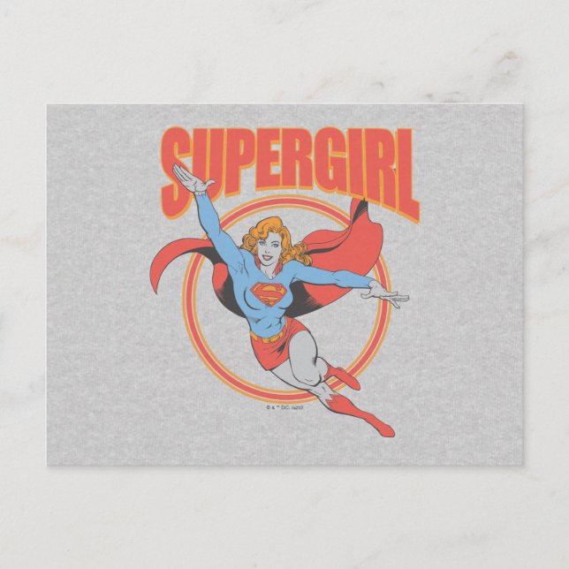 Postal Verdadera Superchica Vintage Flying Graphic (Anverso)