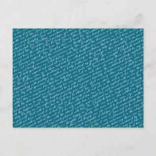 Postal Verde azulada Jane Austen Orgullo Prejudice Holfie