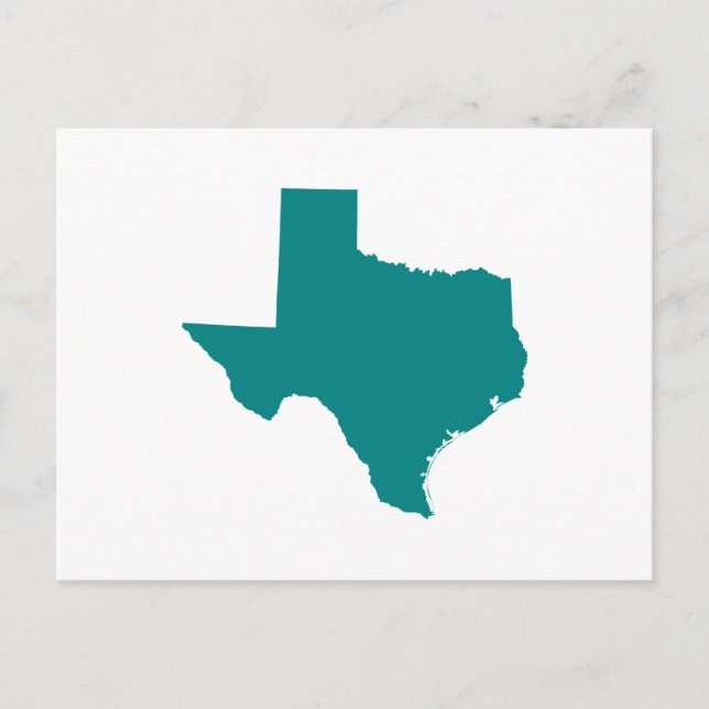Postal Verde azulado para Texas (Anverso)