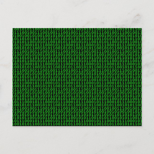 Postal Verde binario (Anverso)