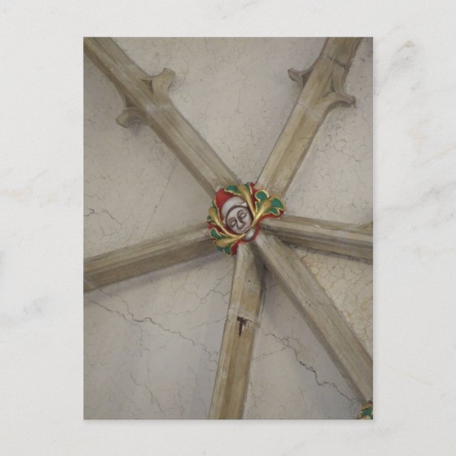 Postal verde - Catedral de Salisbury (Anverso)