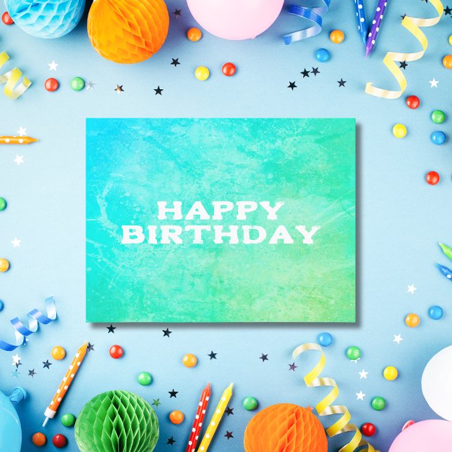 Postal Verde Claro Azul Dulce Feliz Cumpleaños (Subido por el creador)