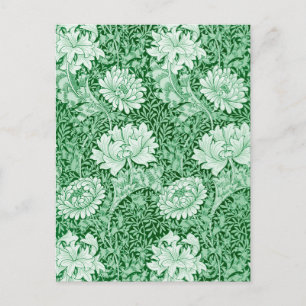 Postal Verde Crisantemo, William Morris