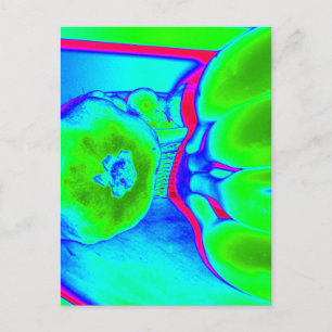 Postal verde de fruto fluorescente