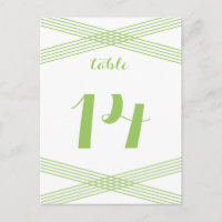 Postal verde de la mesa de decoración moderna