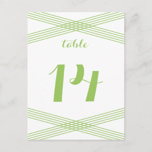 Postal verde de la mesa de decoración moderna