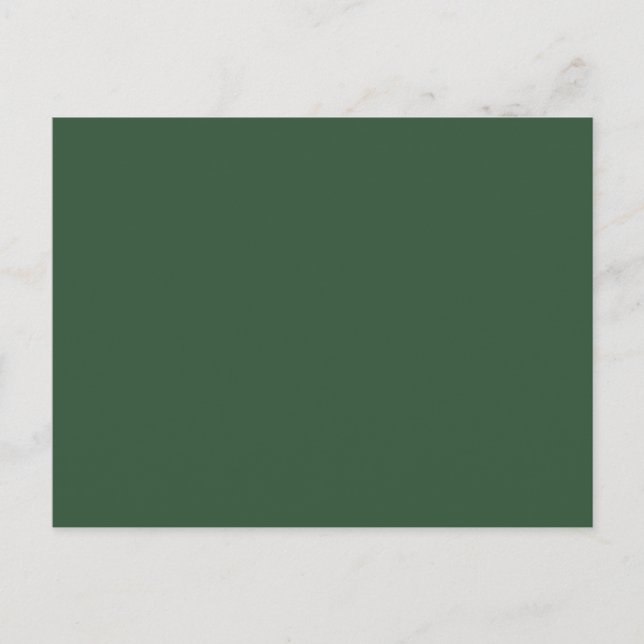 Postal Verde Esmeralda Oscuro Color Sólido (Anverso)