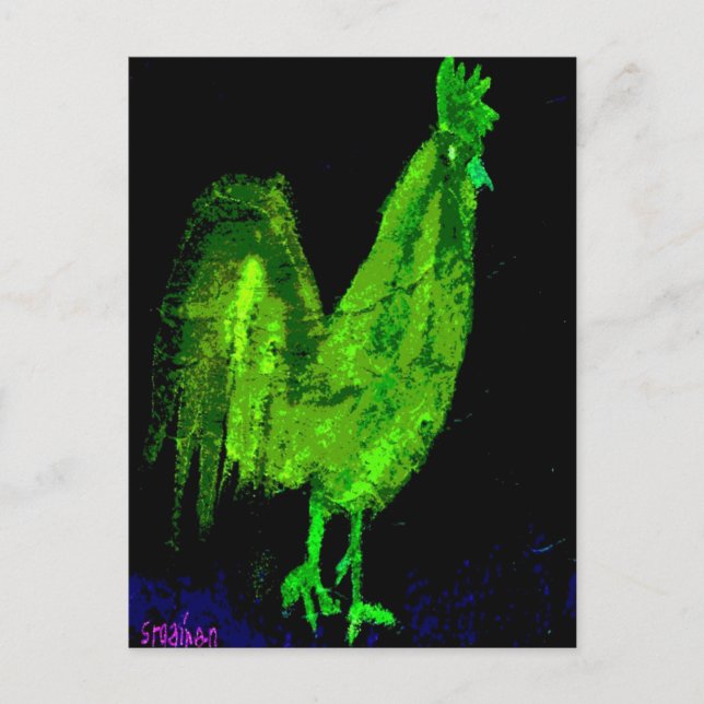 Postal verde fantasma (Anverso)