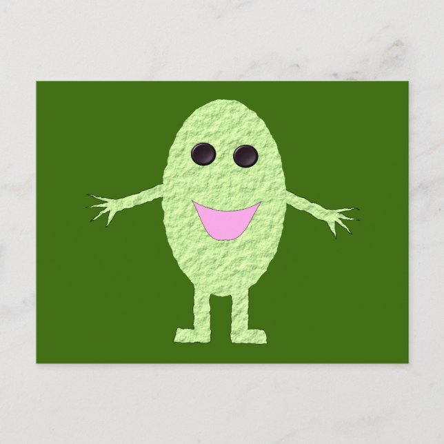 Postal verde feliz (Anverso)