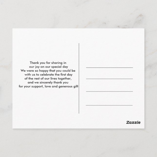 Postal Verde floral hojas de papel de oro Gracias (Reverso)