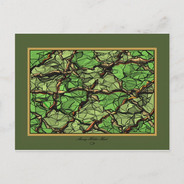 POSTAL VERDE FRACTURADO II (Anverso)