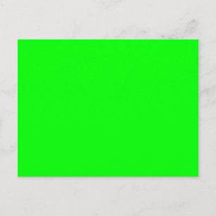 Postal Verde Lima Brillante en Blanco