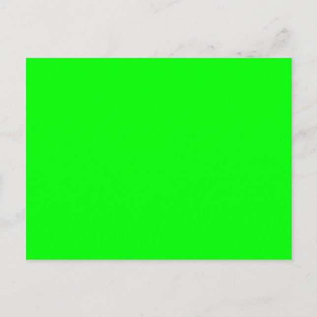 Postal Verde Lima Brillante en Blanco (Anverso)