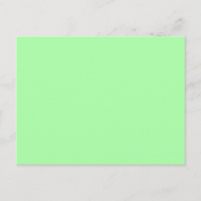 Postal Verde Menta Blanco (Anverso)