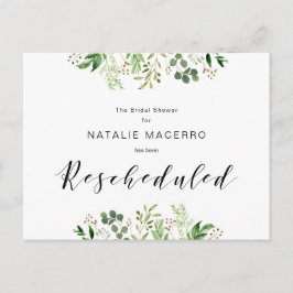 Postal Verde, Negro, Cumpleaños de Boda Resprogramado con