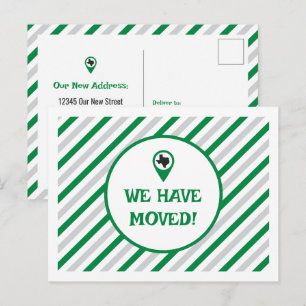 Postal Verde Nos Mudamos Rayado Móvil