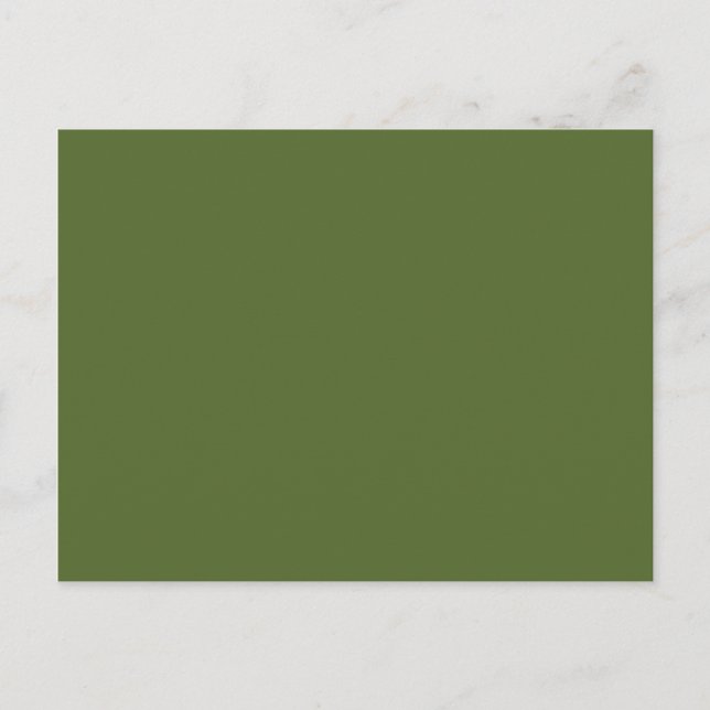 Postal Verde Oliva Oscuro Blanco (Anverso)