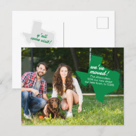 Postal Verde que nos hemos mudado - Tejas montadas movién